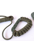 6-Pack Tactical Carabiner Keychain Clips Set Heavy Duty Plastic D-Ring Snap Hook in Army Green for Backpack or Camping Gear