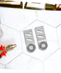 Beefy Stainless Steel Sliding Door Pulley Kit With Track Mounted Roller For Smooth Movement And Low Maintenance components shown on tile