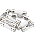 Industrial Grade Ceramic Cartridge Fuses 10x38mm F Type 380V 2A Fast Blow For Power Systems And Machinery, six silver-white fuses