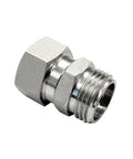304 Stainless Steel Garden Hose Swivel Connector 360 Degree Three Quarter GHT Male To Female Adapter Joint Anti Twisting Kink Pack Of 2 Durable Lead Free Corrosion Resistant Fittings, close-up
