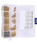 270 Piece M2 Brass Spacer Standoff Kit With Stainless Steel Screws And Nuts For Communication Devices And DIY Electronics Ideal For Prototyping Robotics 3D Printer Projects And Networking Gear, open case