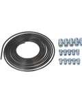 5m Steel Brake Line Kit With PVF Coating For Durability, 4.75mm Screws And Connectors, coiled with fittings visible