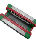 Rock Solid Metal Linear Motion Guide Slider CGH35HA Carriage Block Rails showing red and green design, steel, for DIY CNC machines.