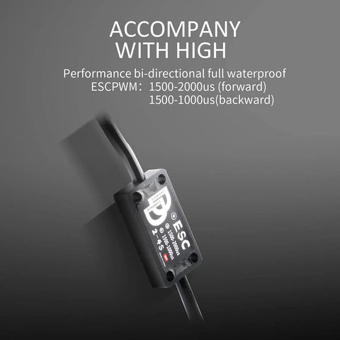 Bidirectional full waterproof ESC for Powerful 1.2kg Thrust 12V Brushless Underwater Thruster With Bidirectional Full Waterproof ESC