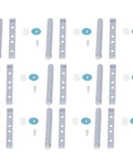 Push Open Cabinet Door Rebound Device ABS 20 Pieces hassle free for wardrobe drawer use, gray components with screws