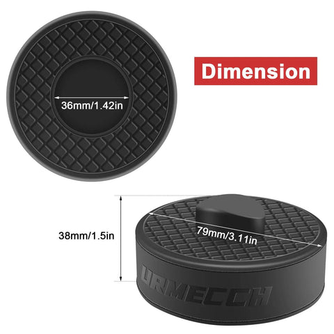 Heavy Duty Car Jack Pad Adapters For Porsche 911 964 993 996 991 Cayman Boxster, Rubber Jacking Support Point, 3.11in diameter pucks.