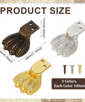 Dope Antique Zinc Alloy Feet Set 30 Pieces In 3 Colors For Jewelry Boxes Cabinets Wooden Case Furniture DIY Crafts Decor Vintage Corner Hardware Decorative Bottom Feet; bronze, silver, gold finishes with screws