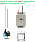 Auto Water Level Relay For 110V Systems Automatic Liquid Level Sensor Detector Pump Float Switch Controller RL1 diagram