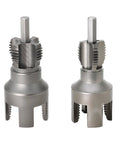 Super Tough 20Mm And 25Mm Water Pipe Threader Attachment For Electric Drill, durable steel pipe threading bits in two sizes.