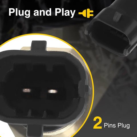 Close-up of A-Premium engine coolant temperature sensor 2-pin plug connector