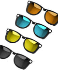 4Pcs Polarized Clip Set For Meta Wayfarer Gen 2 Smart Glasses RW4008 RW4012 L Frame in black, yellow, blue, orange lenses