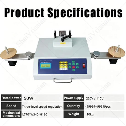 50W Component Counter With Automatic Resistance And Capacitance Counting LCD Display Leak Detection No Fuss Plug And Play Precise Parts Handling For Electronics Assembly And Mechanical Parts Processing Fast Reliable Easy Load, 770x340x190 mm
