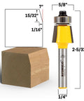 Bevel Router Bit 7 Degree With One Quarter Inch Shank Two Flute Carbide Cutter For Wood Trim And Veneer Edges