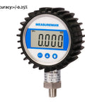 Digital Pressure Gauge With 3-1/8 Inch Dial, 0-100 Psi Bar MPa KPa Readout, 1/4 Inch NPT Lower Mount, Backlit 5-Digit Display