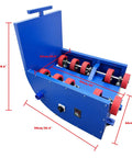 Heavy Duty Electric Drum Rotator Mixer With Variable Speed For Grease And Paint Smooth Operator Rotary Roller in blue with roller details.