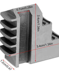 Heavy Duty 3 Piece Outside Lathe Chuck Set Featuring Self Centering Mini External Jaws in silver metal, measuring 3.4cm x 1.2cm.
