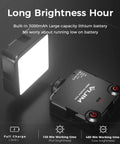 Dope Bi-Color LED Video Light With Softbox 3200K-5600K CRI95 81 LEDs Rechargeable 3000mAh shown with back panel details