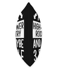 Side view of pillow from High Power Rocketry Shirt And 18x18 Multicolor Throw Pillow Bundle For Aerospace Fans