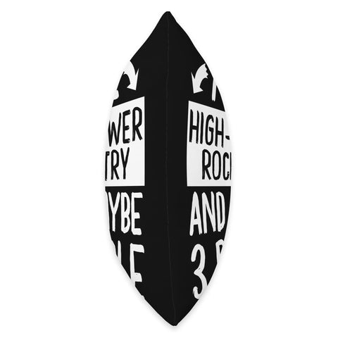 Side view of pillow from High Power Rocketry Shirt And 18x18 Multicolor Throw Pillow Bundle For Aerospace Fans