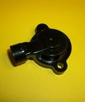 Throttle Position Sensor TPS for V6 V8 EFI MPI Marine Engines, black plastic sensor on yellow background
