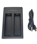 Dual Bay USB Battery Charger Box For 5V Batteries Fast Simultaneous Charging Lightweight Portable Dock With Smart Safety Protections
