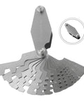 TR30 Thread Gauge For ACME 30 Degree Screw Pitch Measuring Tool 2P-20P Stainless Steel Blade Set open fan view