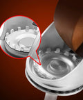 Beefy Heavy Duty Caster Wheels With Top Plate Swivel Design, close-up detail of double ball bearing mechanism.