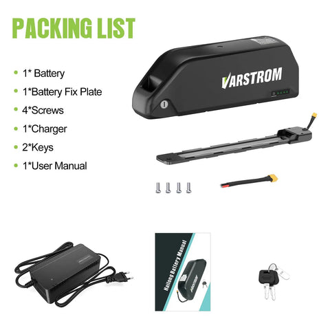 52V 20Ah Ebike Battery With 1040Wh Waterproof Case And 3A Charger Plus 30A BMS, Compatible With Bafang Voilamart AW 0-1000W Ebike Conversion Kits For Longer Rides And More Power