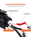 Side Mounted Outboard Remote Throttle Control Box With Power Trim Switch And Lanyard 16.3 Ft Harness detail view