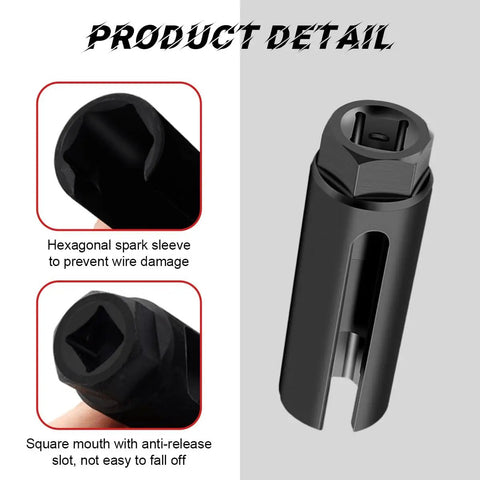 Pro Grade Oxygen Sensor Socket With Side Wire Cutout, One Half Inch Drive By Seven Eighths Inch, Six Point O2 Sensor Socket For All Vehicles