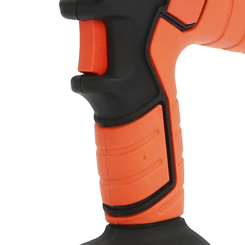 Top Shelf Hydraulic Cable Lug Crimper Pliers With Twelve Heavy Duty Dies ergonomic grip handle detail showing sturdy construction.
