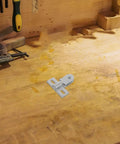 Zinc Alloy Pivot Door Hinge Kit For Glass Shower Doors Durable Silver Finish With Bidirectional Pivot For Easy Access And Stable Fit Replacement Bathroom Hardware Hinges For Home Use on a wooden workbench