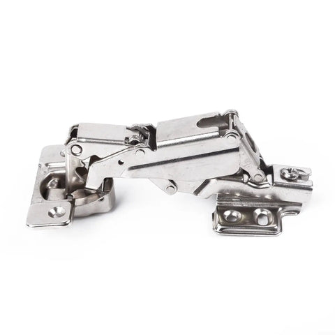 165 Degree Cabinet Hinge For Corner Cabinets, Adjustable Spring Hinge 135 To 170 Degrees, Nickel Plated Steel Close-up