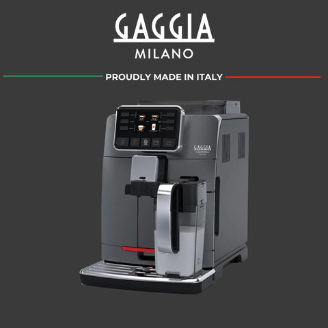 Top Shelf Super Automatic Espresso Machine Crafting One Touch Cappuccino Latte Macchiato Ristretto And Flat White For Your Kitchen Game Changing Setup In Anthracite, front view with frother.