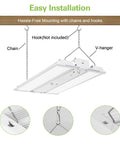 Easy installation of 2 Pack LED Linear High Bay Shop Light 210W 27300 Lumens 130 Lm Per Watt 5000K Warehouse Lighting 100 To 277V Dimmable