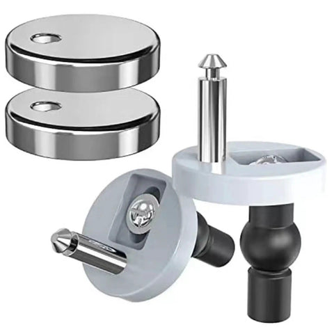 Eight Piece Toilet Seat Hinges Top Fix Pack With Mountings And Quick Release Screws For Toilet Bathroom Furniture Repairs Durable Brass And Stainless Steel Hardware For Easy No Hassle Install