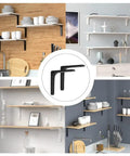 Heavy Duty White Steel L Brackets Rock Solid Corner Wall Shelf Mounts Built Tough For Diy Shelving And Garage Storage Load Bearing Joint Hardware With Screws Included For Hassle Free Setup displayed with various shelf setups.