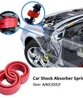 Universal Two Piece Red Rubber Shock Absorber Bushings For Heavy Hauler Car Suspension tuning, showing two red bushings and assembly.