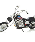 Bulletproof 3 Pack Breakaway Battery Box For Trailers And Travel Trailers Lockable Spare Battery Case Keeps Your Tow Game Tight And Fully Compliant 6 X 5.5 X 3.25 Inches, showcasing a black motorcycle model with chrome details and US flag.
