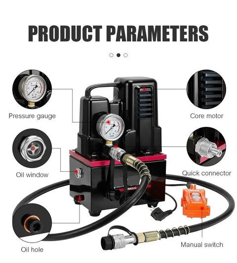 Heavy Duty Electric Hydraulic Pump With Dual Foot And Manual Control Switches For Industrial Power Stations Delivering Raw Power On Serious Shop Grinds And Heavy Lifting Upgrades Built To Run Smooth As Silk Without Any Sweat Or Drama Ever
