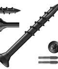 Heavy Duty Exterior Wood Deck Screws Built To Last Tough As Nails One And A Half Inch Flat Head Epoxy Coated Rust Resistant Carbon Steel