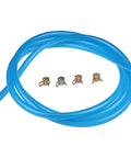 Blue Fuel Line Kit With Clamps, 7 Foot Total Length, Inner Diameter One Quarter Inch, Outer Diameter Three Eighths Inch for small engines
