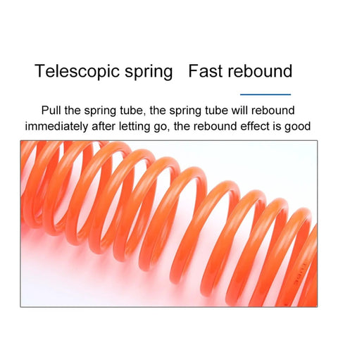 Heavy Duty Polyurethane Air Hose With Rotating European Fittings 15 Meter Flexible Pneumatic Tube For Air Compressor 8X5mm Grease Resistant, orange tubular spring with fast rebound feature