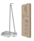 Heavy Duty Stainless Steel Pooper Scooper Set With 33.4 Inch Upright Dustpan And Spade For Indoor Outdoor Pet Waste Cleanup No Fuss