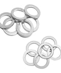 Six Piece Transmission Fluid And Six Piece Rear Differential Oil Drain Plug Washer Gasket Seal Kit for Honda Acura