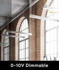 Dual CCT Tunable Direct Indirect 4 Foot Linear Up Down Light With Linkable Design installed in high ceiling loft space