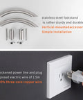 Installation accessories and plug-in for Freestanding 6 Bar Towel Warmer With Plug-In Option, 3 Modes, Brushed Stainless Steel