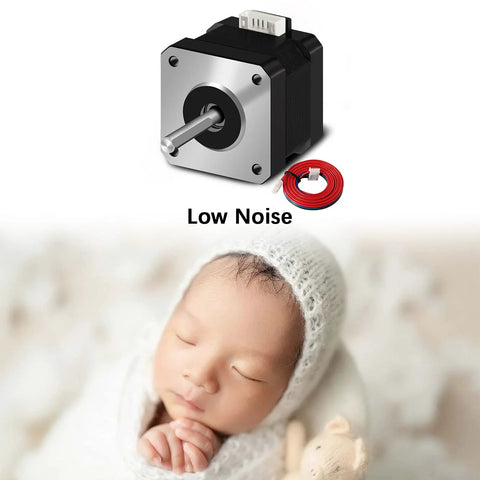 Front view: SIMAX3D Nema 17 stepper motor, 42x34mm, 1m cable, 2-phase, 1.8° per step