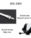 Inhalation Eye Mask Glasses For Fatigue Relief And Moisture Boost with durable silicone tube and conjoined earplugs, detail view