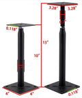 Beefy Mini Screw Jack Adjustable Floor Post Jack For Floor Joists 10 To 13 Inches Heavy Duty Support Black Side by Side View